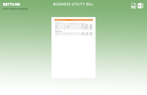 модерен стил Деловна сметка за комунални услуги на потекло, шаблон на страница 3