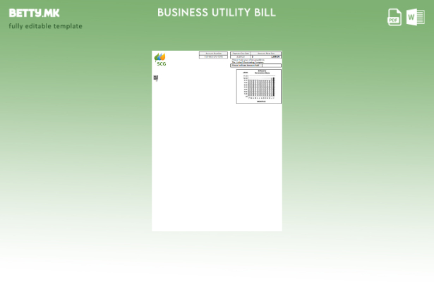 модерен стил Масачусетс Челзи SCG Шаблон за деловна сметка за комунални услуги 1