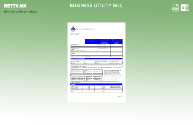модерен стил Националната иранска компанија за гас за деловна сметка за комуналн
