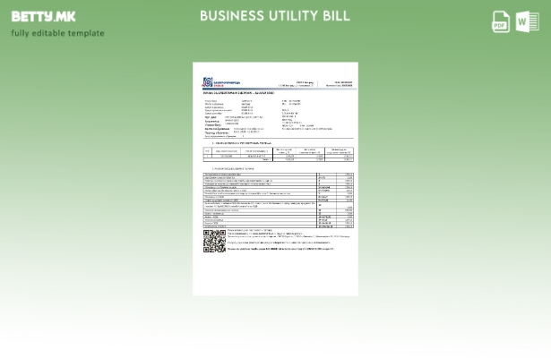 модерен стил Србија Електропривреда Србиjе шаблон за деловна сметка за електричн