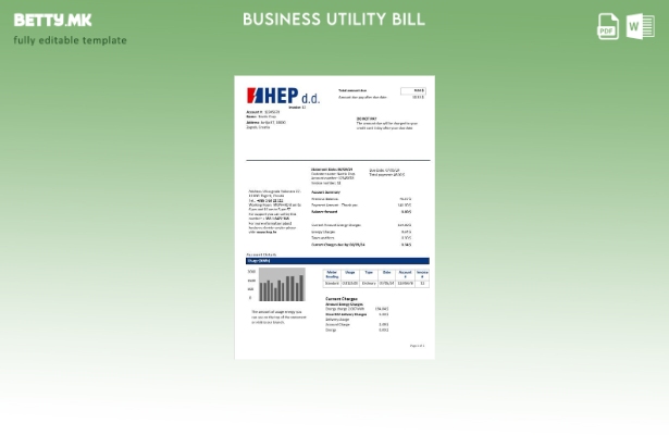 модерен стил Хрватска Хрватска Електропривреда деловна сметка за електрична енер