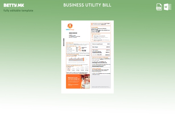 модерен стил Шаблон на страницата за деловна сметка за енергетска електрична ене