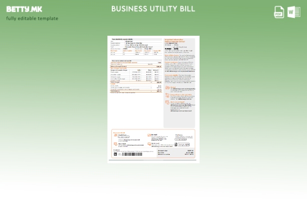 модерен стил Шаблон на страницата за деловна сметка за енергетска електрична е 1