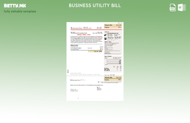 модерен стил деловна сметка за електрична енергија Мисисипи, шаблон за страница