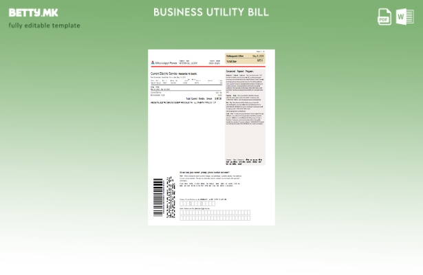 модерен стил деловна сметка за електрична енергија Мисисипи, шаблон за страниц 1