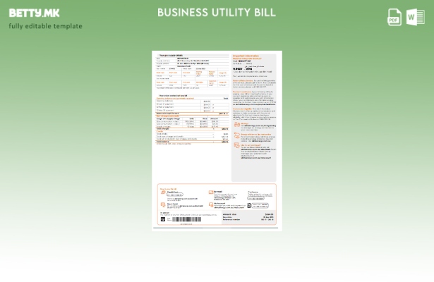 модерен стил деловна сметка за комунални услуги за енергетски гас на Alinta, ш 1