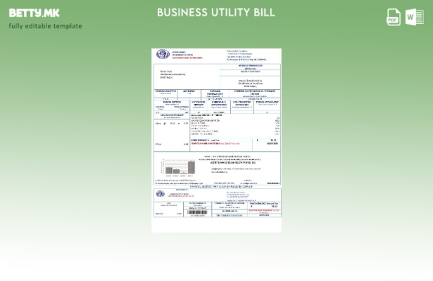 модерен стил, шаблон за сметки за деловна вода во Кипар