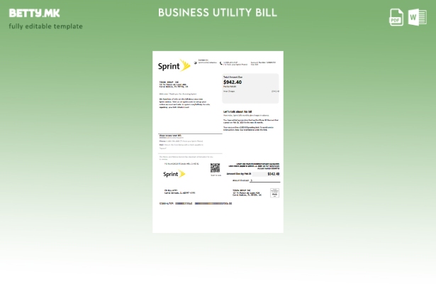 Sprint (T Mobile) деловна сметка за комунални услуги