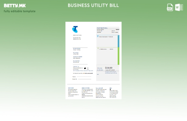 Telstra Group Limited деловна сметка за телекомуникациски комунални услуги