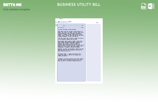 Time Warner Cabel деловна сметка за комунални услуги, страница 2