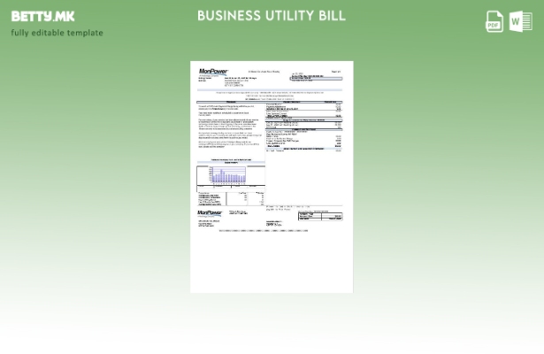 USA Mon Power деловна сметка за комунални услуги