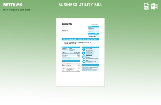 USA New York Optimum Деловна сметка за комунални услуги за кабловска телевизија