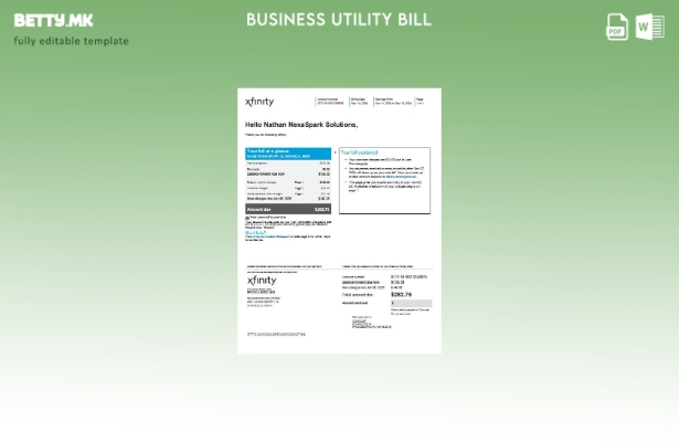 USA XFINITY деловна сметка за комунални услуги