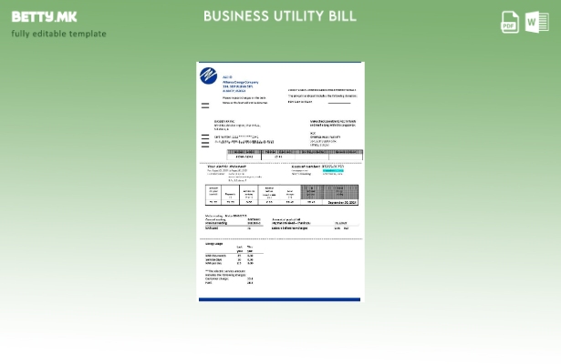 modern style Kazakhstan Alliance Energy Company (AEC) business utility bill temp