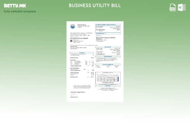 modern style Kazakhstan Astana Su Arnasy business utility bill template