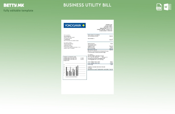 modern style Kazakhstan Yokogawa Electric Kazakhstan business utility bill templ