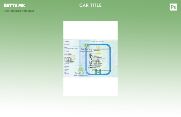 Модерен стил на шаблон за потврда за регистрација на возила од Лагос