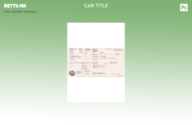 Шаблон за верзија на наслов на автомобил во модерен стил во Канада Алберта