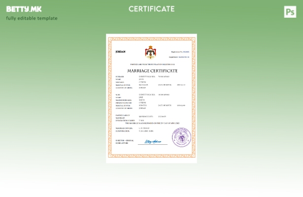 Модерен стил Јордан венчаница Шаблон Word и PDF шаблон