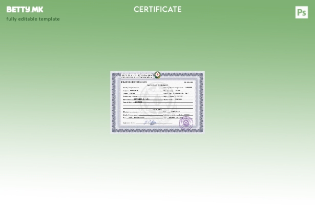 Модерен стил Азербејџан од витално значење за евиденција за смртен шаблон PSD ша