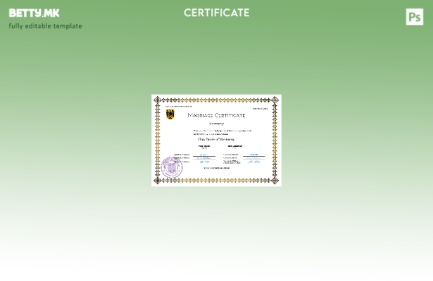 Модерен стил Германија венчаница Шаблон Word и PDF шаблон
