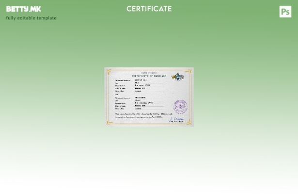 Модерен стил Есватини шаблон за PSD шаблон за документи за брак