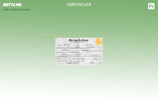 Модерен стил Индија Секретарот на Западен Бенгал шаблон за документи за брак