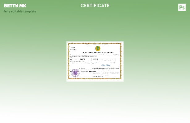 Модерен стил Казахстан извод за брак Шаблон за Word и PDF