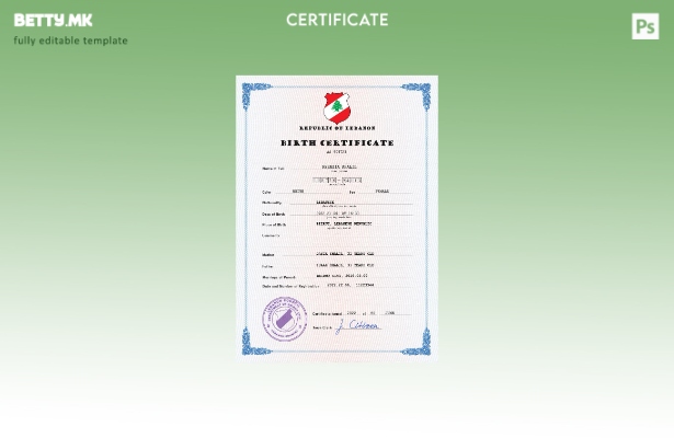 Модерен стил Либан од витално значење за евиденција на извод од матична книга