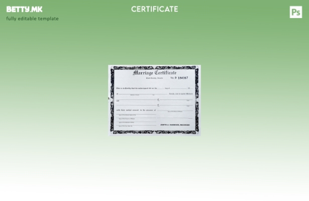 Модерен стил САД Кларк округот Невада шаблон сертификат за брак