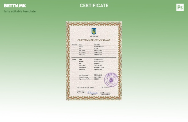 Модерен стил Украински шаблон за венчавка PSD, шаблон целосно уредлив