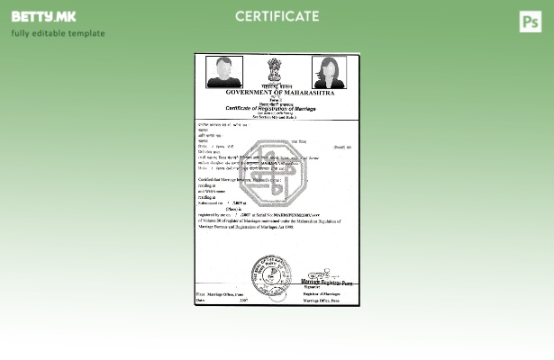 Модерен стил Шаблон за Австралија за брак на Владата на Индија на Махараштра