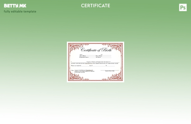 Модерен стил Шаблон за извод од матична книга на родените и умрените