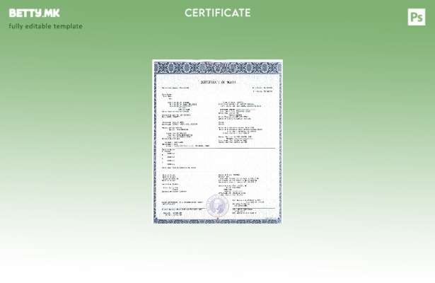 Модерен стил Шаблон за уверение за здравствена смрт на САД