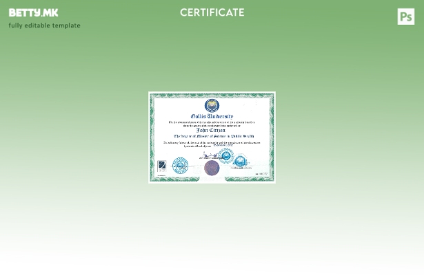 Модерен стил Шаблон за универзитетски сертификат во Сомалиленд Голис