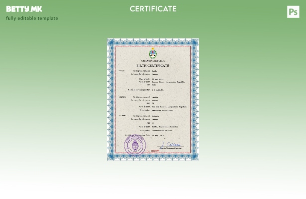 Модерен стил агенција од витално важна евиденција извод од матична книга на