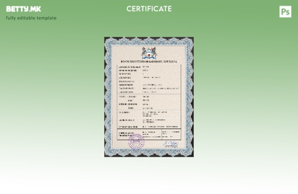 Модерен стил на Боцвана, шаблон за шаблон за ПСД од Австралија за смртна евиденц