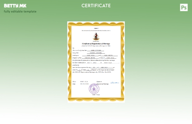 Модерен стил на Вануату шаблон за шаблон Word и PDF