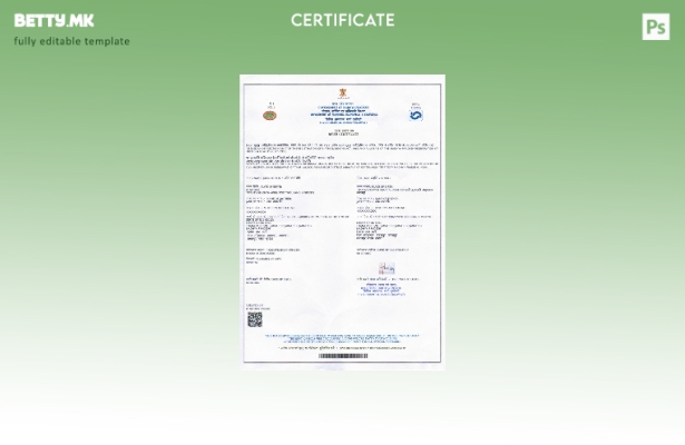 Модерен стил на Индија (Маѓа Прадеш) шаблон за извод од матична книга на родени