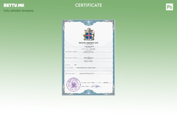 Модерен стил на Исланд од витално значење за умрениот шаблон ПСД