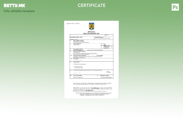 Модерен стил на Романија од витално значење за умрениот шаблон Word и PDF шаблон