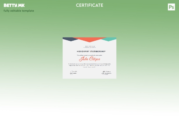 Модерен стил на САД Шаблон за почесен сертификат