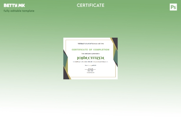 Модерен стил на САД Шаблон за сертификат за дипломирање во шаблон Word и PDF фор