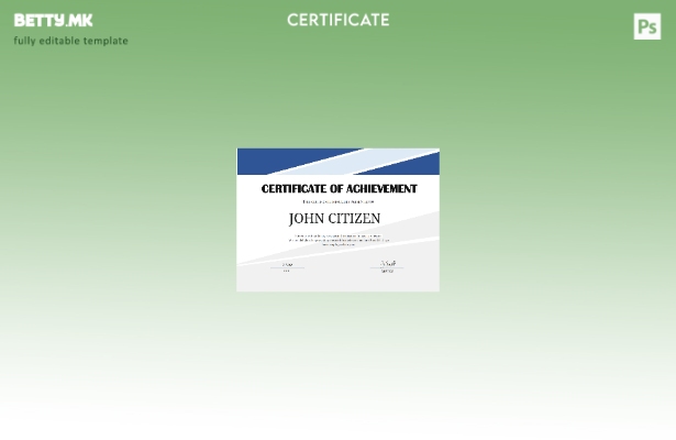 Модерен стил на САД вработен Ви благодариме за шаблон сертификат за достигнување