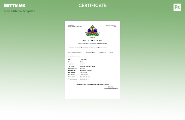 Модерен стил на Хаити за смртен шаблон Word и PDF шаблон