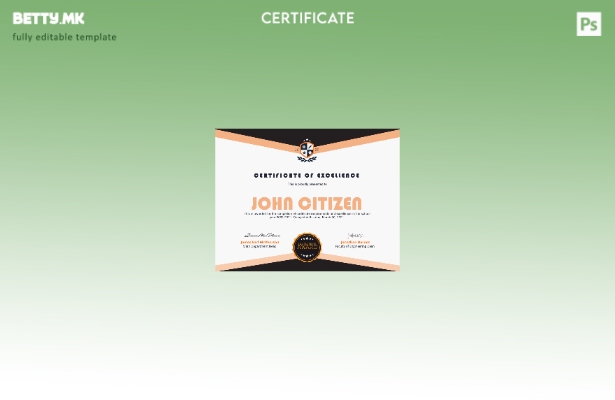 Модерен стил шаблон за академски сертификат во САД