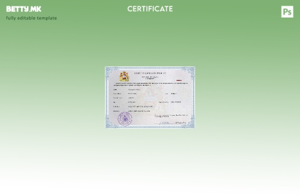 Модерен стил шаблон за потврда за смрт од Малави