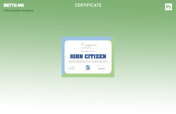 Модерен стил шаблон за сертификат за танц во САД