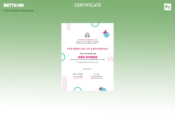 Модерен стил USA Cheerleader Cert шаблон