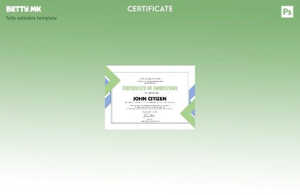 Модерен стил, шаблон за сертификат за практикантска работа во САД во шаблон Word